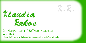 klaudia rakos business card